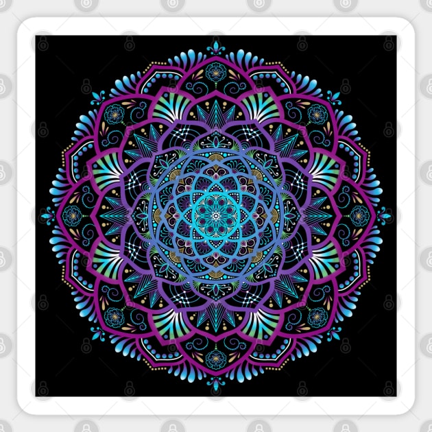 Glowing Mandala Sticker by SheaBondsArt